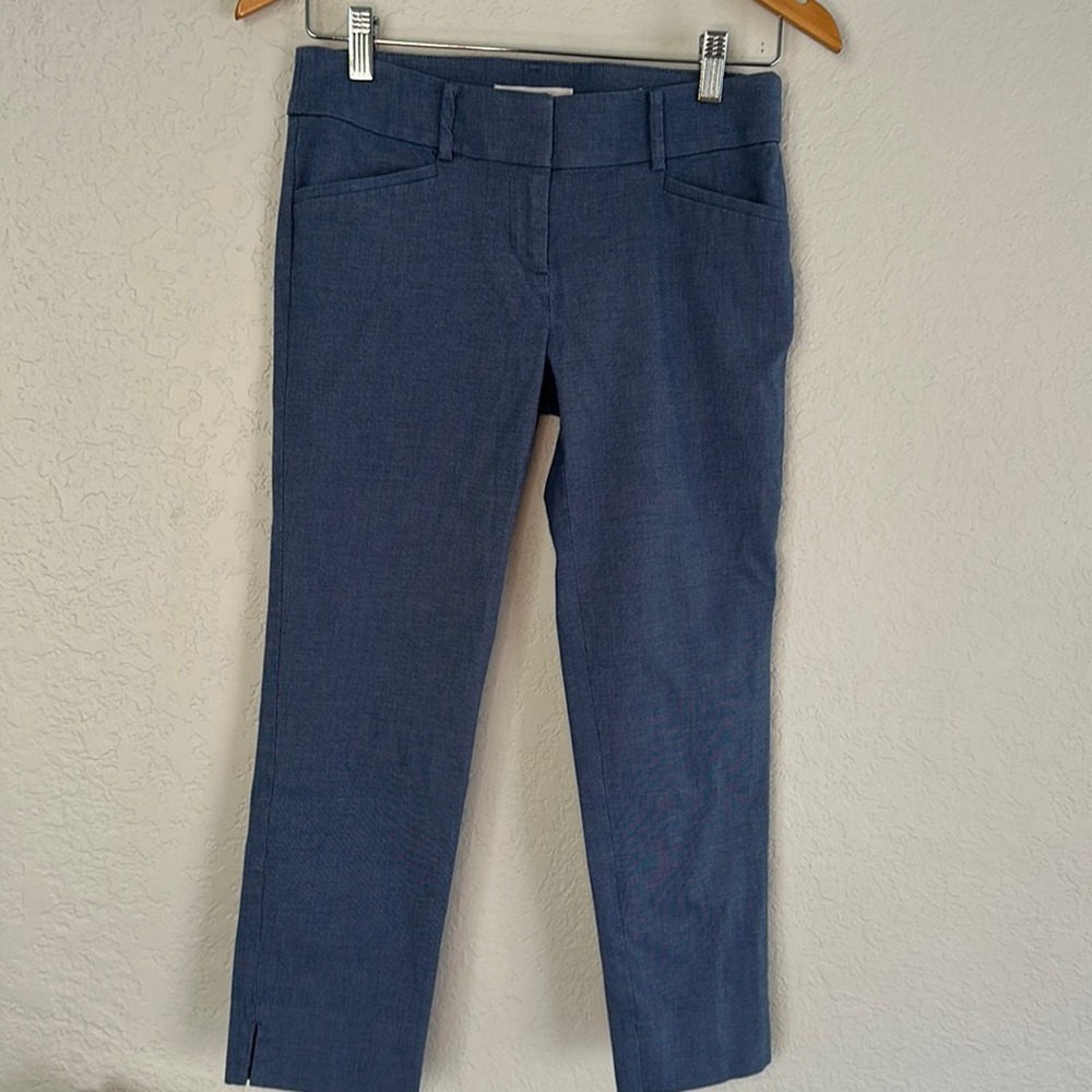 Loft Blue Split Ankle Pants 00 Petite